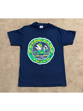 Vintage Notre Dame Irish Tee T Shirt Single Stitch Made in USA Medium M